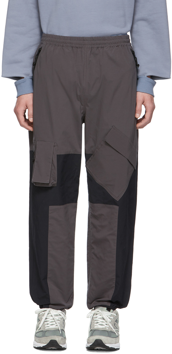 N.Hoolywood Grey & Black Cold Weather Cargo Pants SSENSE UK