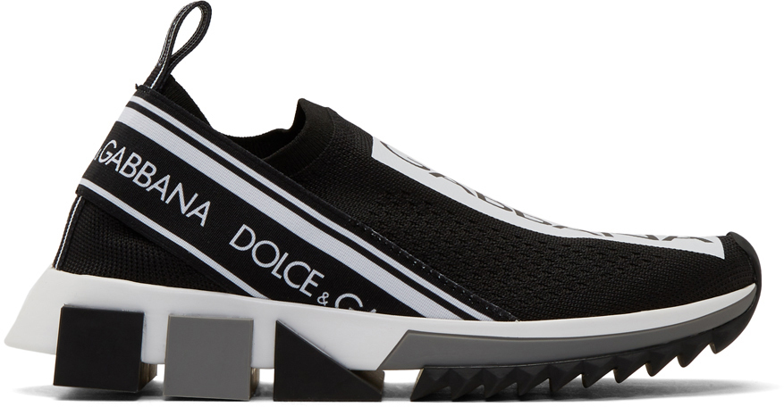 Dolce & Gabbana: Black Sorrento Slip-On Sneakers | SSENSE