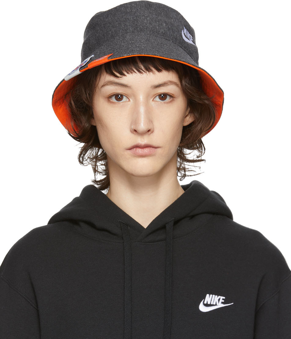 Nike: Grey Heathered Bucket Hat | SSENSE