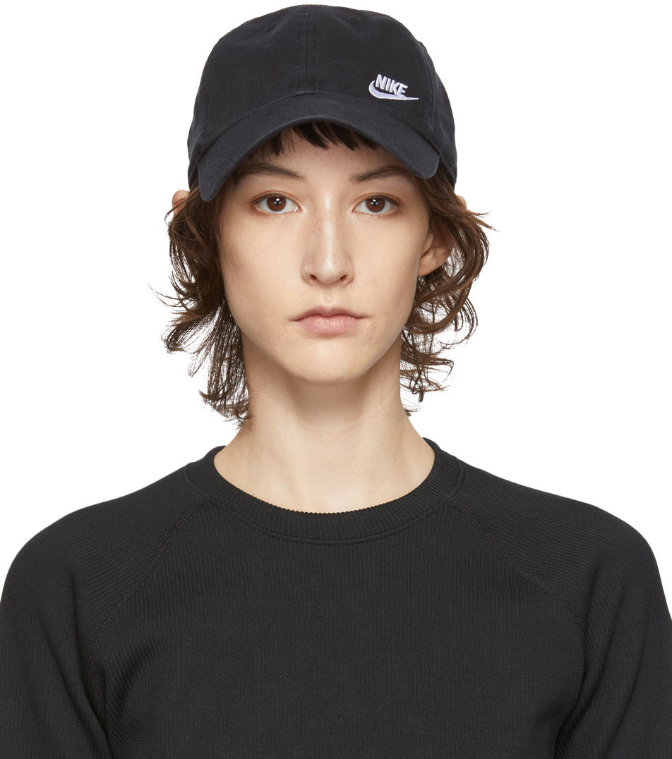 Nike Black Washed Futura Heritage 86 Cap, $20, SSENSE