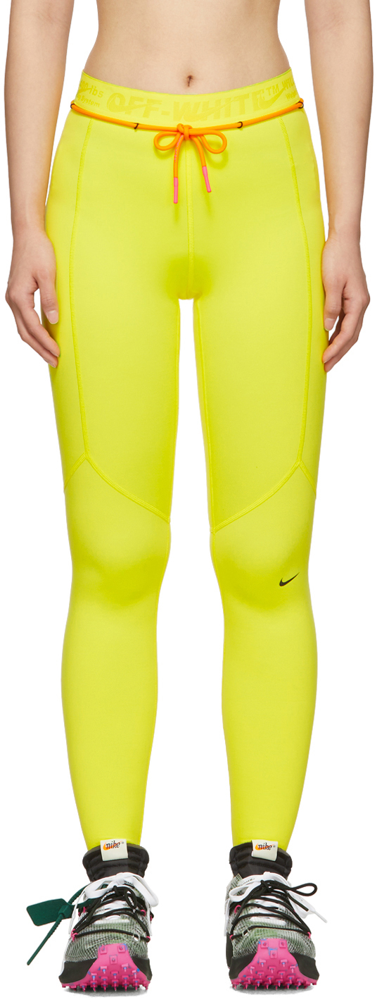 off white x nike leggings yellow off white x nike leggings yellow