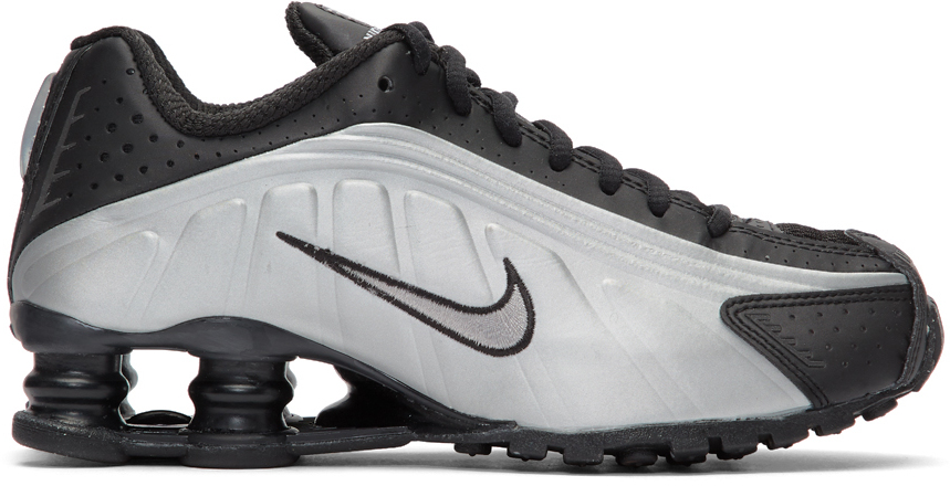 Nike Black & Silver Shox R4 Sneakers