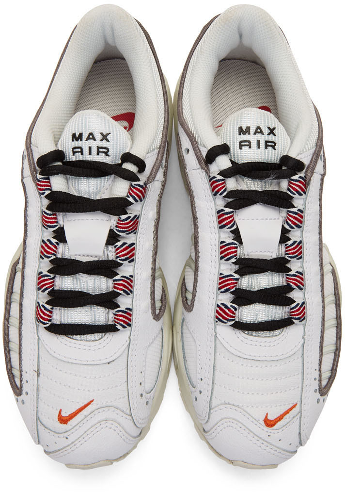 white & black air max tailwind iv sneakers