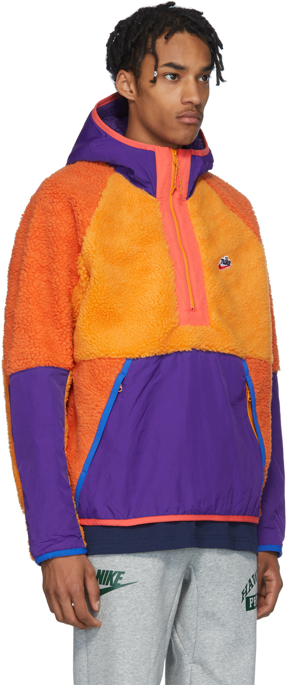 orange and purple hoodie