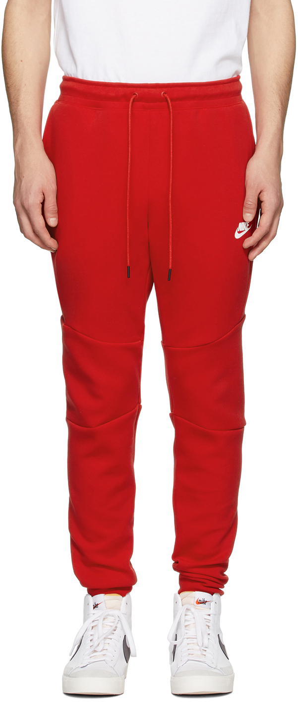 Nike: Red Sportswear Tech Fleece Lounge Pants | SSENSE Canada