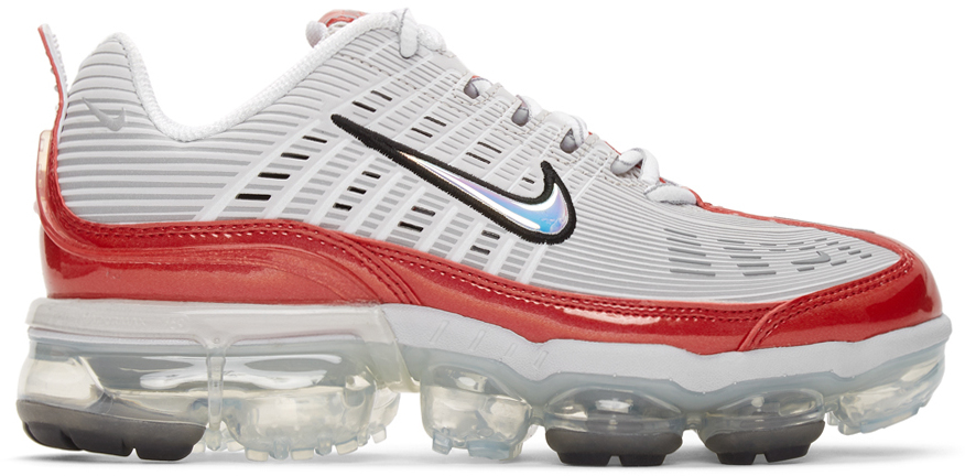 nike vapormax grey and red