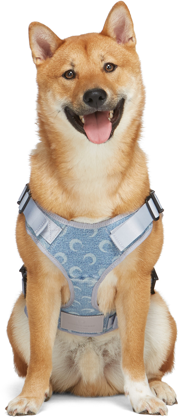 Marine Serre Ssense Exclusive Blue Upcycled Denim Harness In Blue