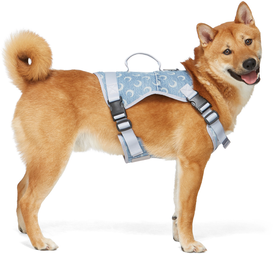 Marine Serre Ssense Exclusive Blue Upcycled Denim Harness In Blue
