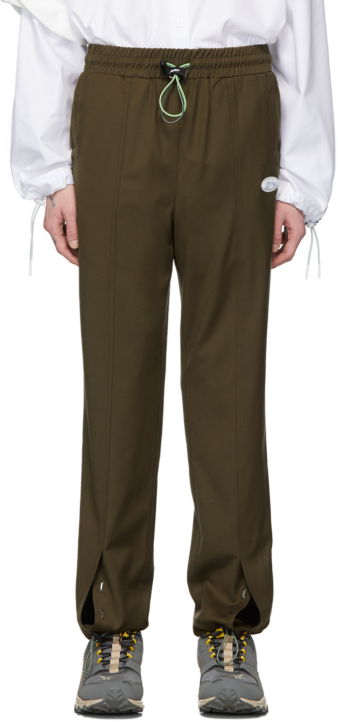 khaki track pants