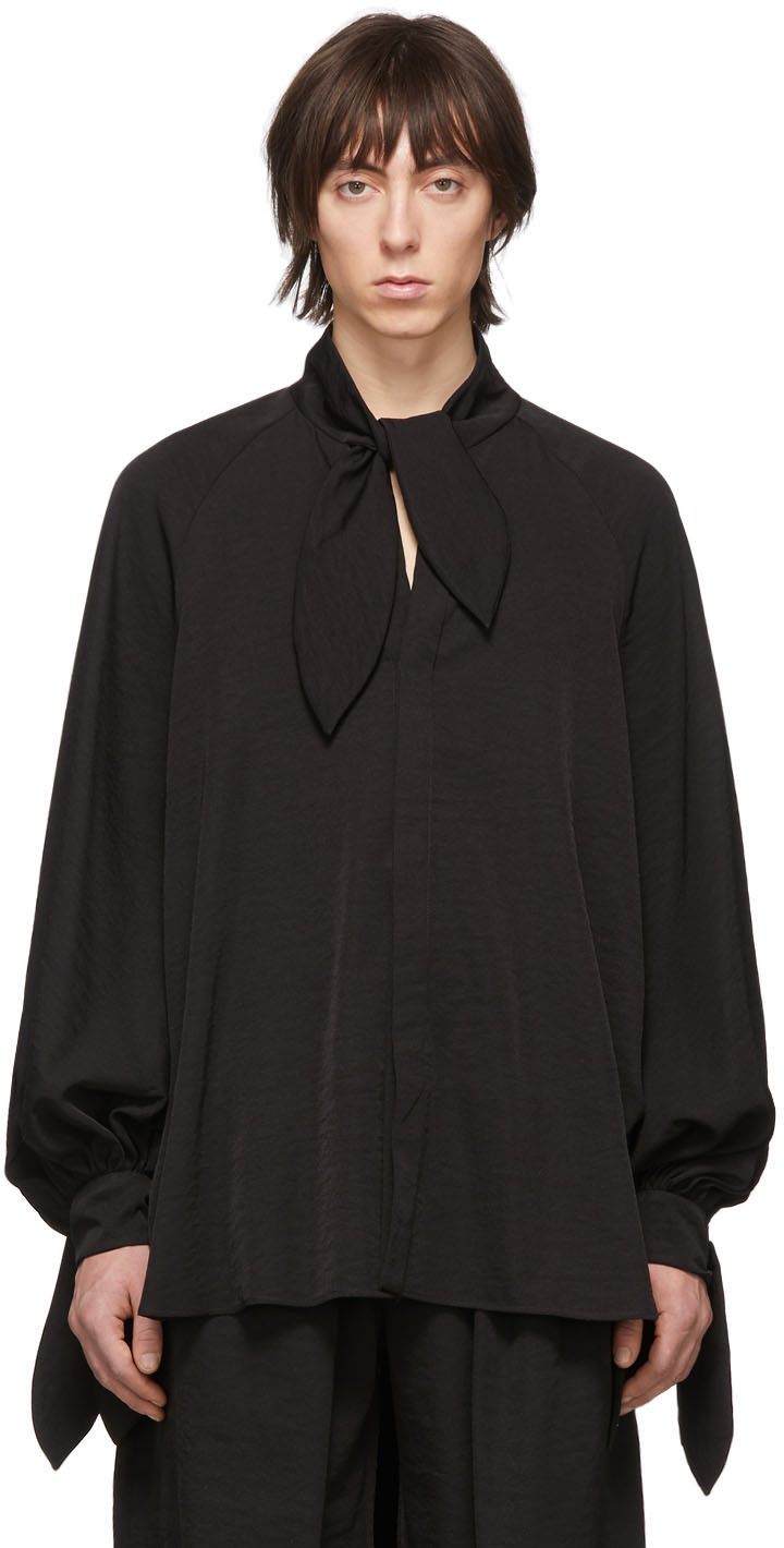 Palomo Spain: Black Knot Shirt | SSENSE