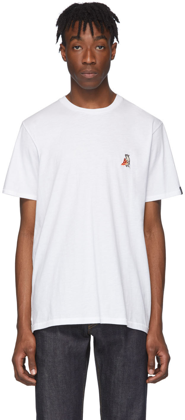 rag & bone: White Pizza Rat T-Shirt | SSENSE