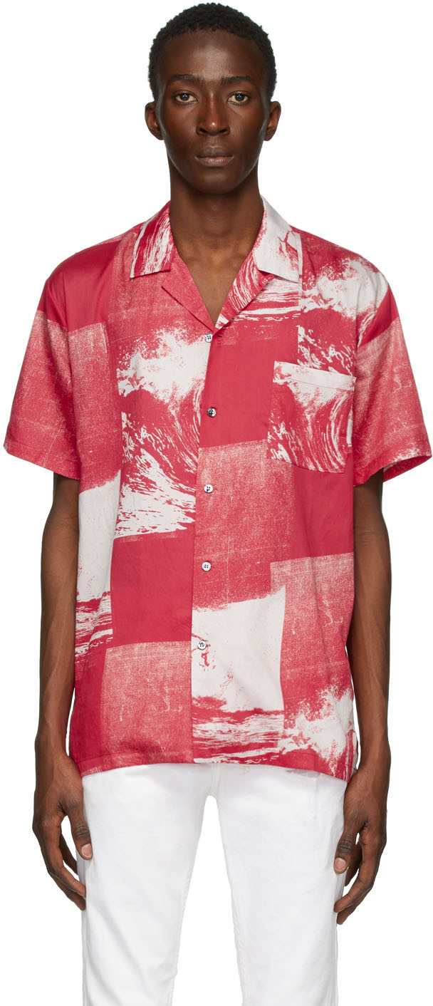 Double Rainbouu: Red Uuaves Hawaiian Shirt | SSENSE