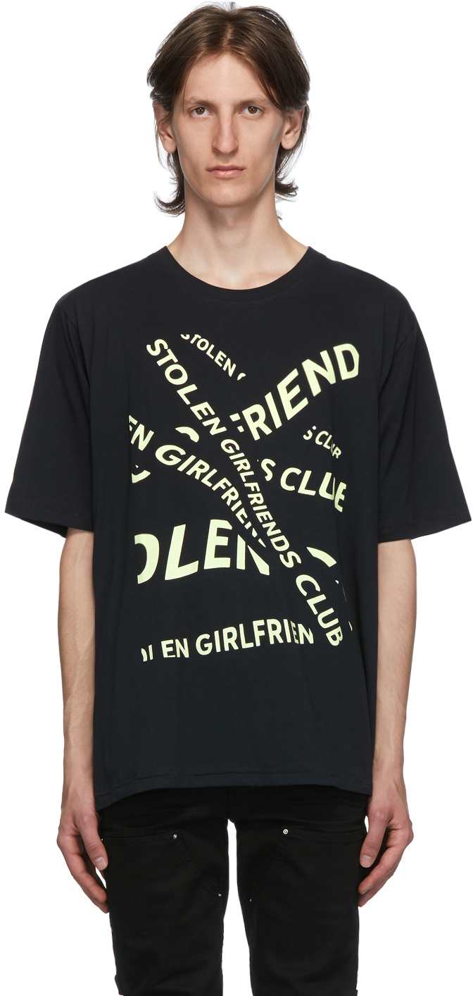 Stolen Girlfriends Club: Black Banner T-Shirt | SSENSE