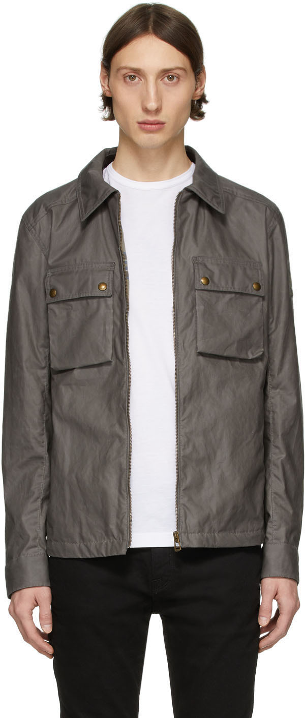 Belstaff: Grey Dunstall Jacket | SSENSE Canada