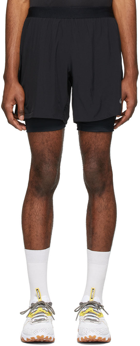 asics black shorts