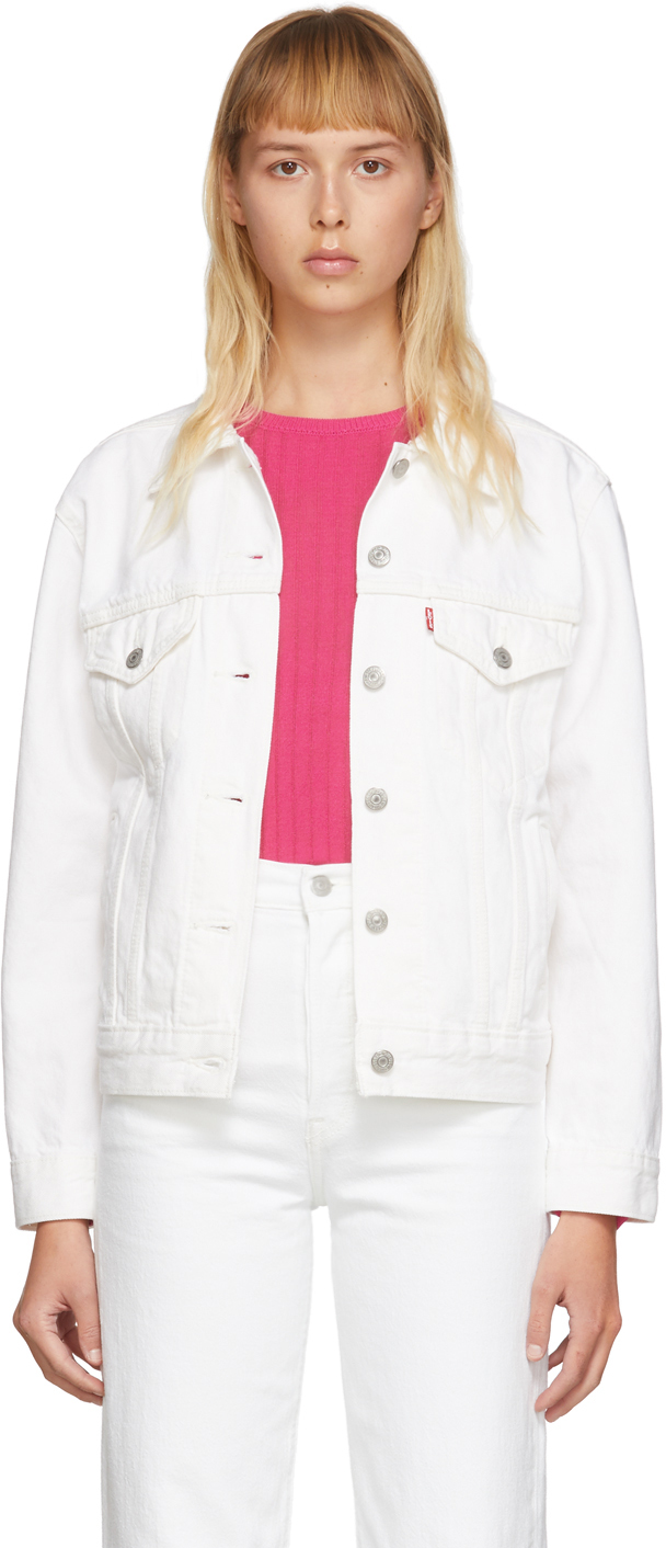white levi jacket