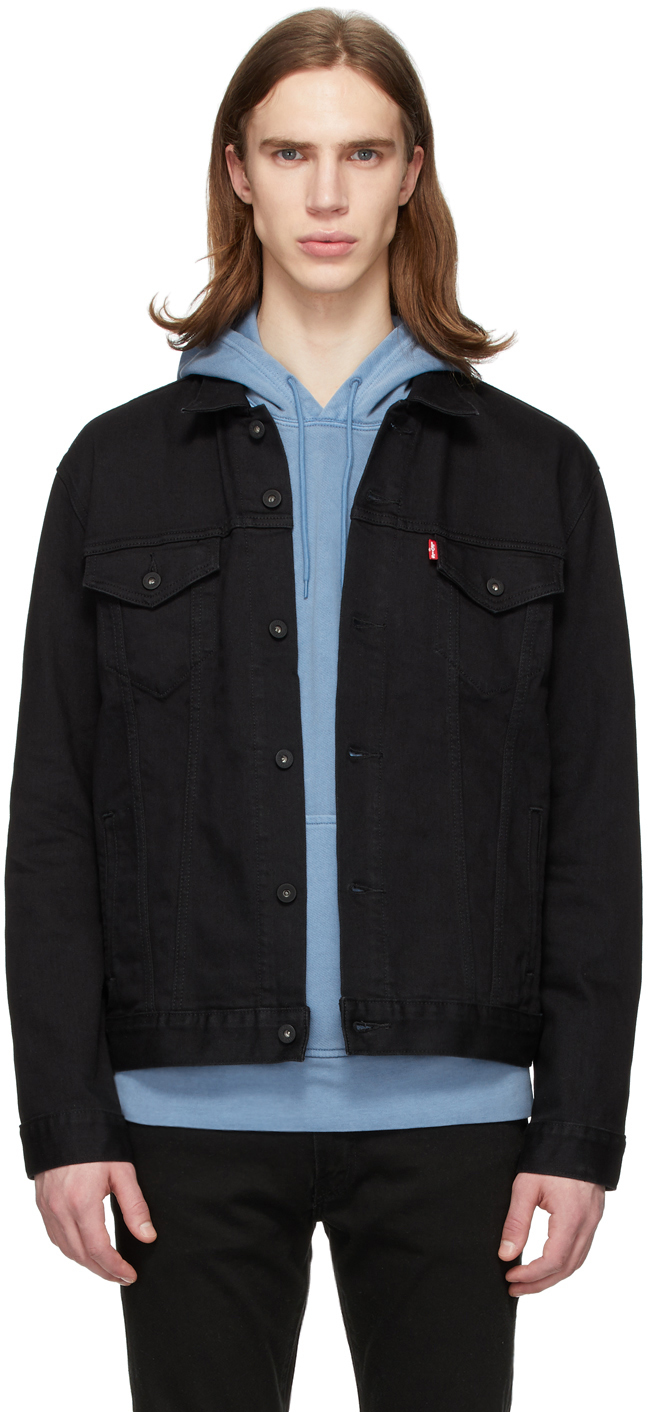 levis men black solid tailored jacket