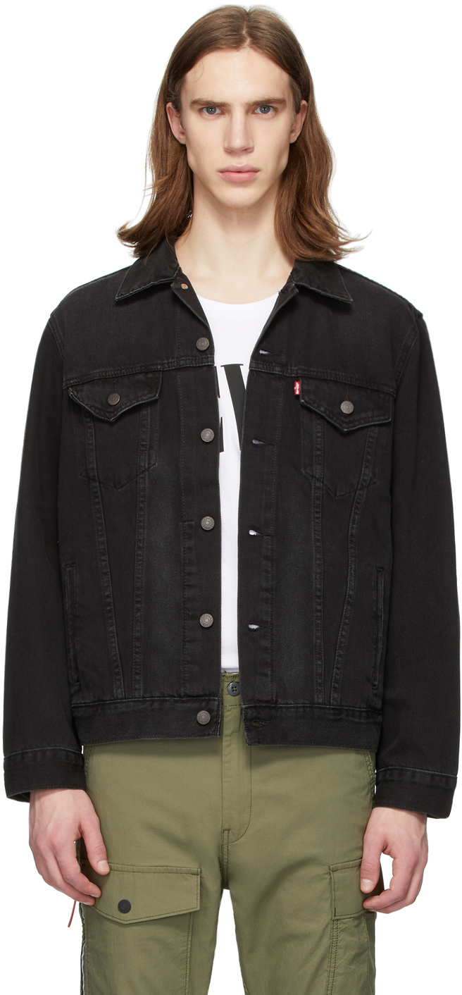 Levi's: Black Denim Vintage Fit Trucker Jacket | SSENSE