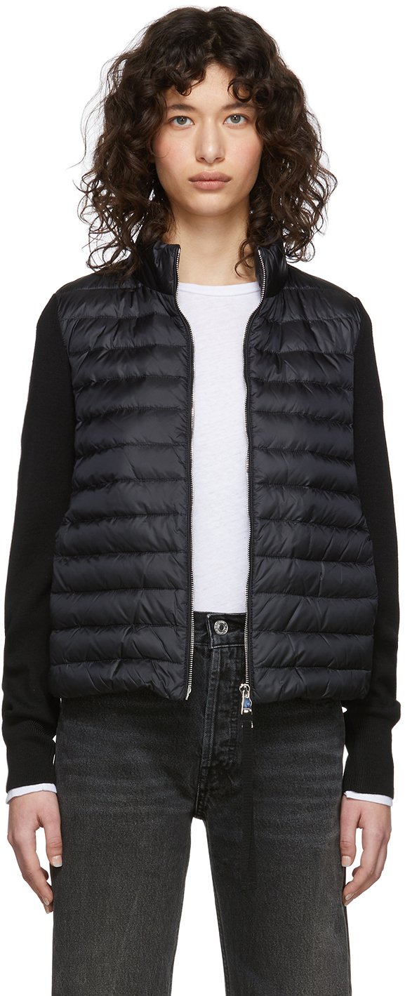 moncler black knit & down jacket