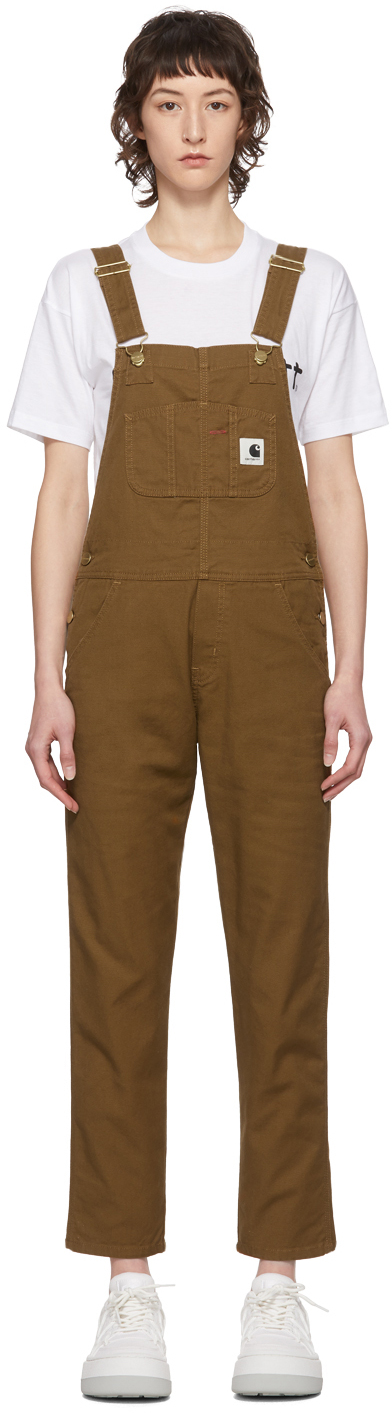 Carhartt Work In Progress Brown Bib Overalls SSENSE Canada   Carhartt Work In Progress Brown Bib Overalls 