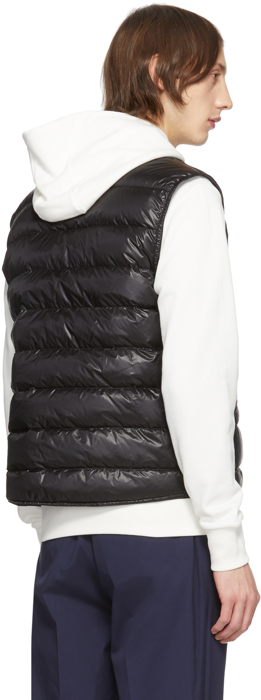 moncler black down gui vest