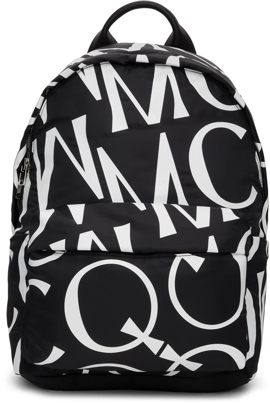 Mcq Alexander Mcqueen: Black Logo Classic Backpack 