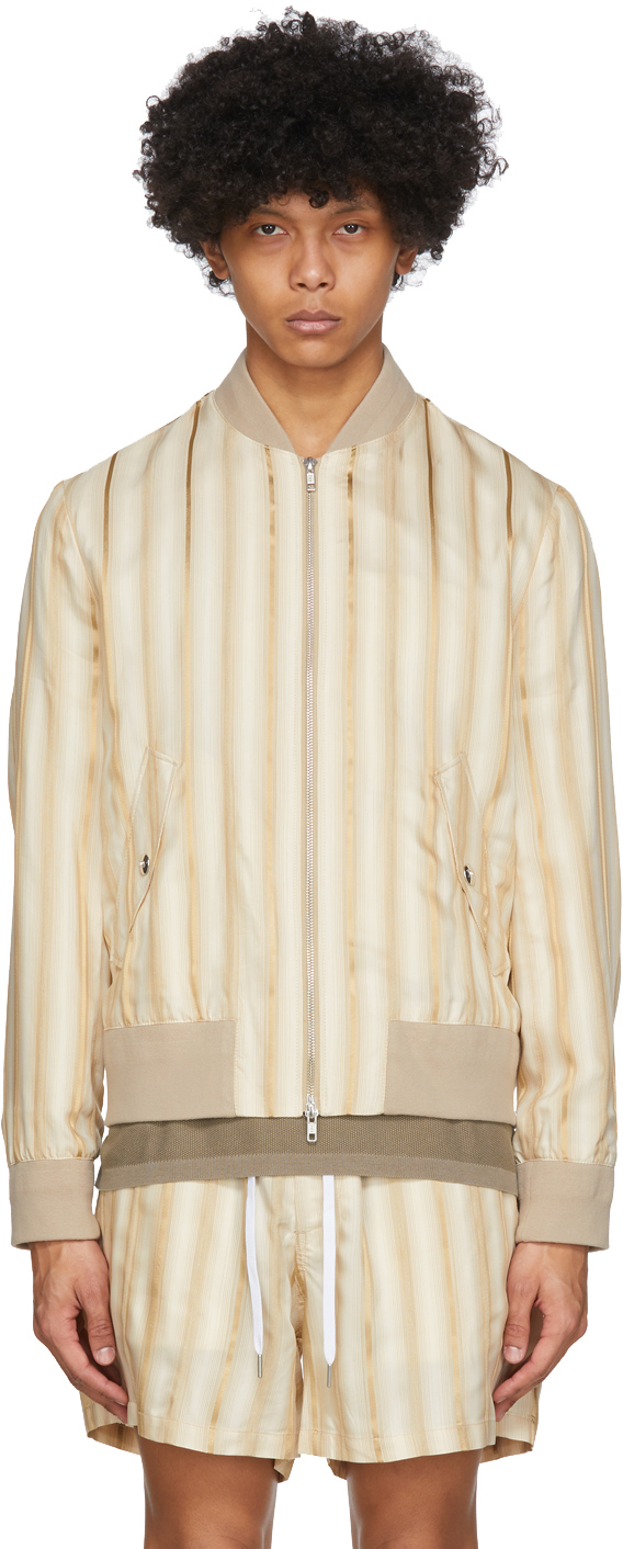 Shop Gold Tiger Print Bomber Jacket by ATTIC SALT at House of Designers 5XL