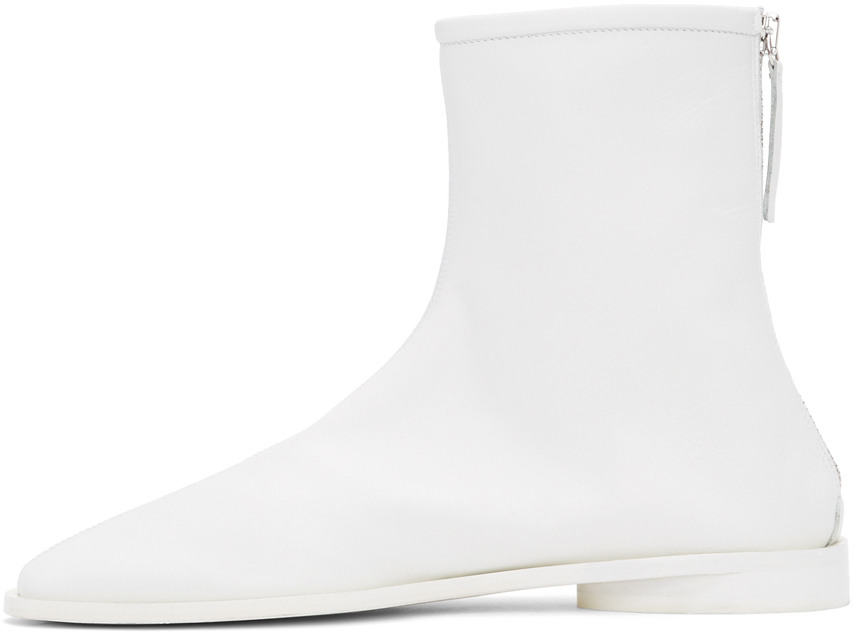 white acne boots