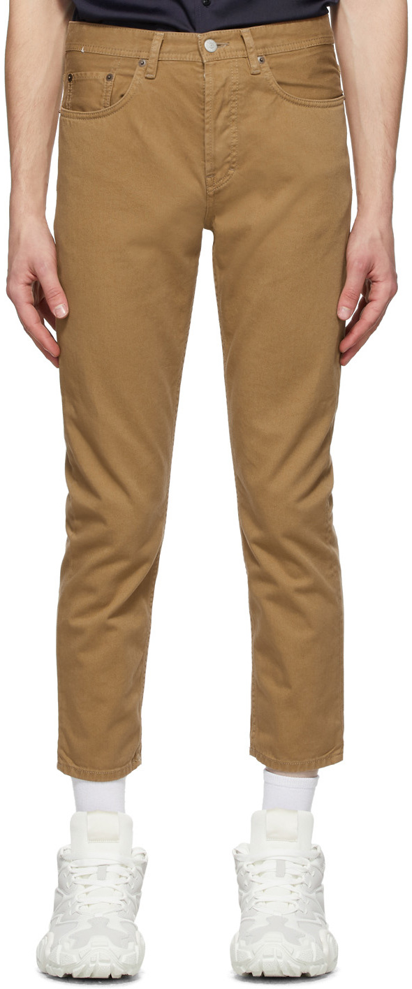 Acne Studios: Brown Cotton Twill Jeans | SSENSE UK