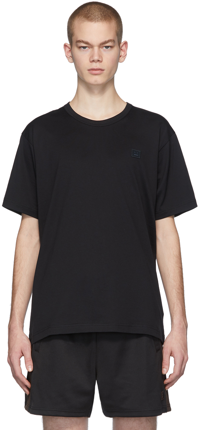 Acne Studios: Black Nash Patch T-Shirt | SSENSE