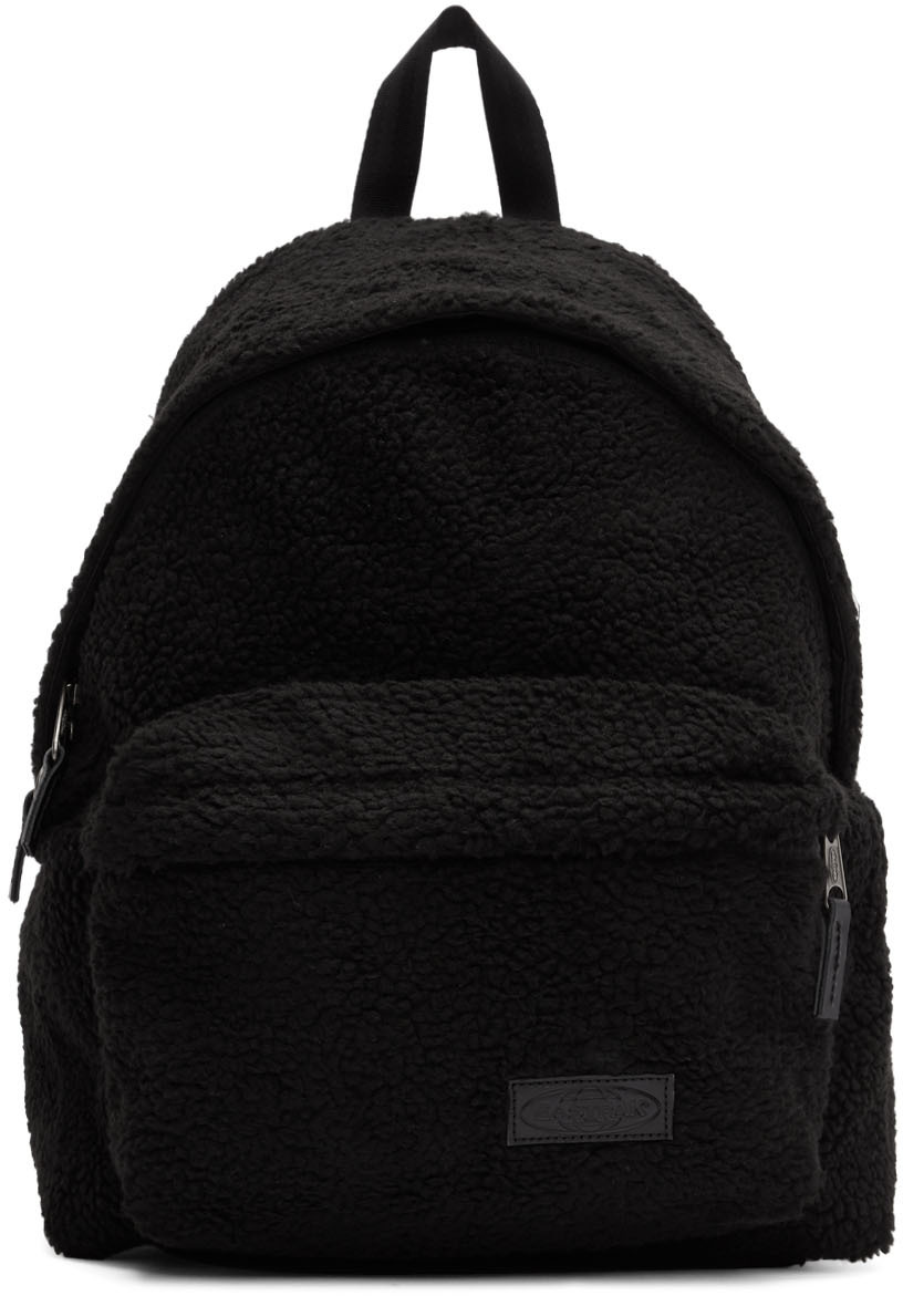 Eastpak Black Sherpa Padded Pak'r Backpack SSENSE
