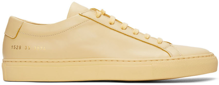 Yellow Achilles Low Sneakers by Common 