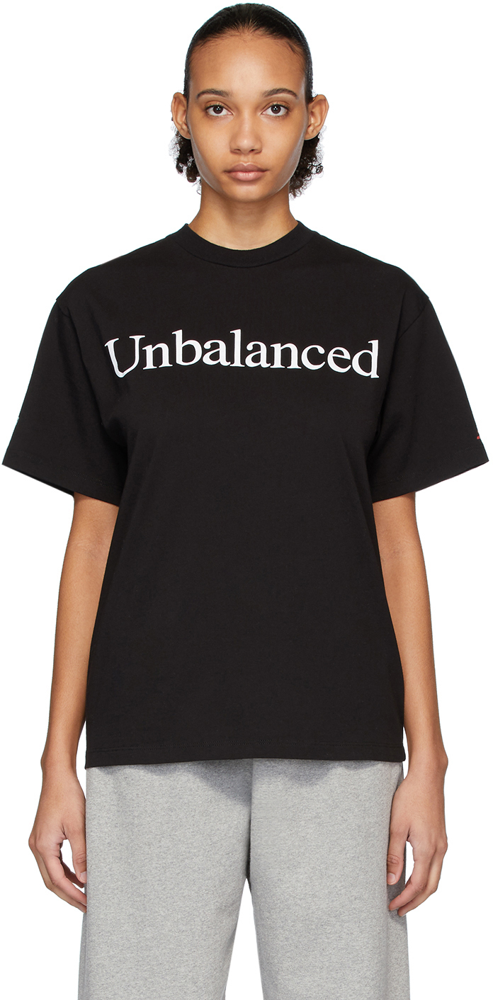 Aries: Black New Balance Edition 'Unbalanced' T-Shirt | SSENSE