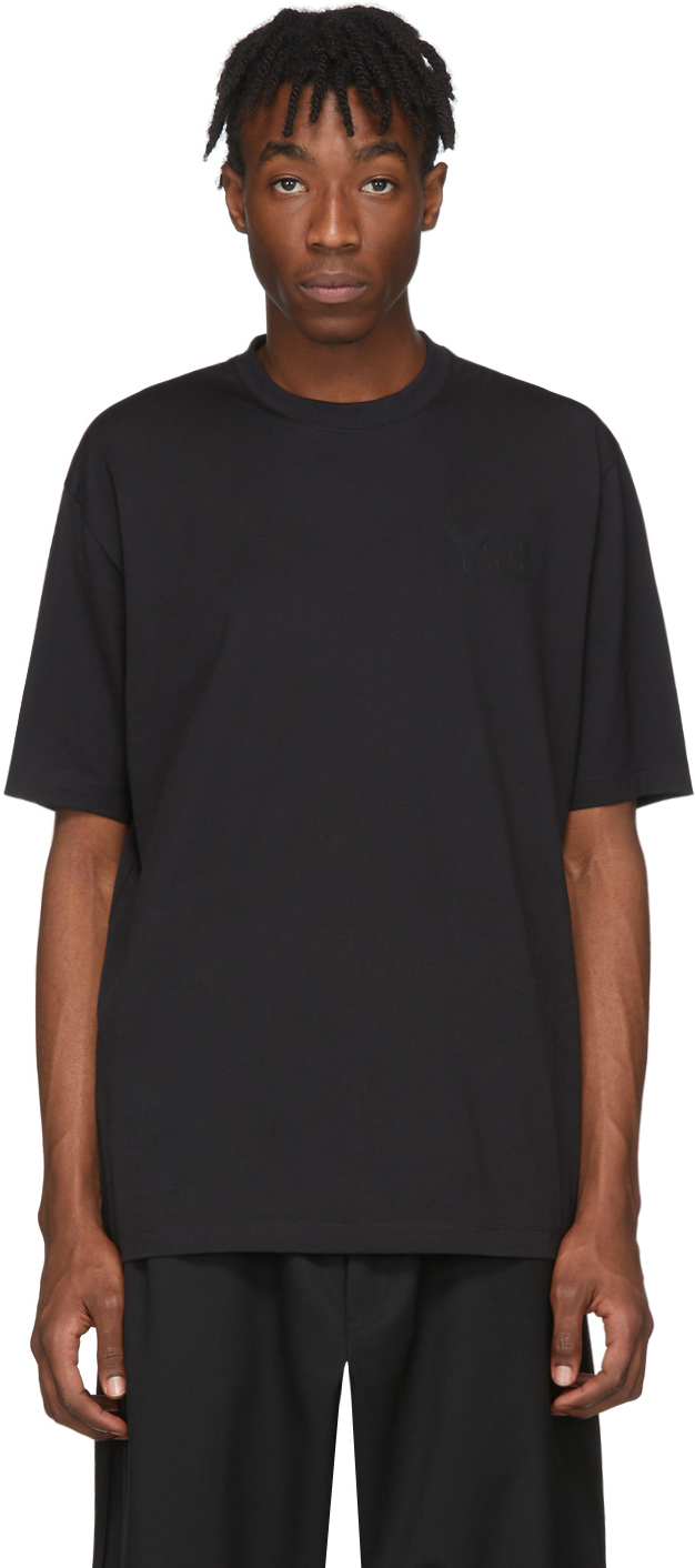 Y-3: Black Logo T-Shirt | SSENSE