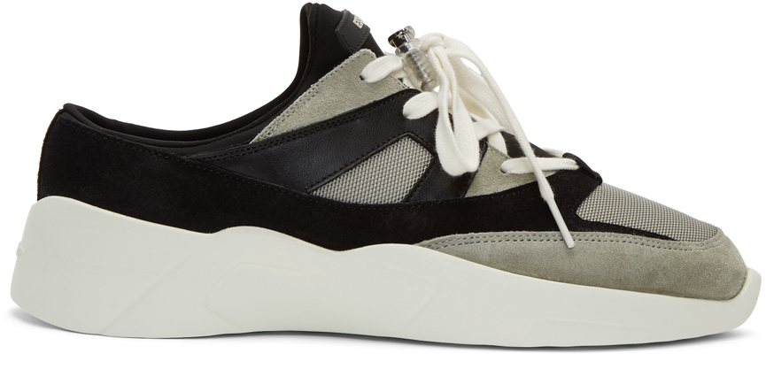Essentials Black & Grey Backless Sneakers