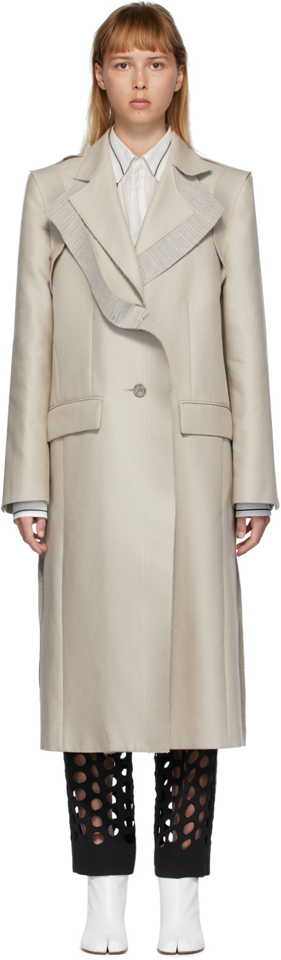 Beige Deconstructed Coat