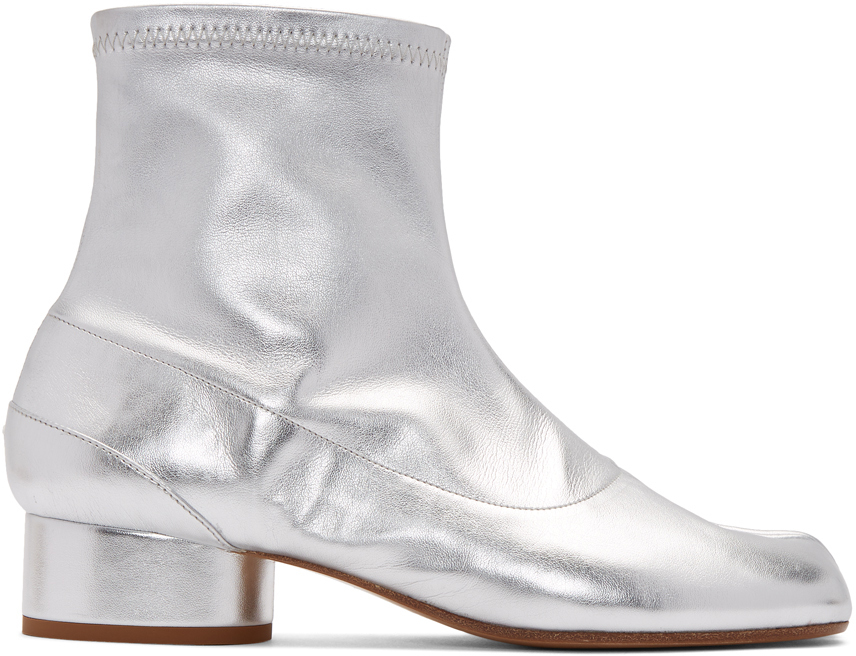 margiela silver tabi boots