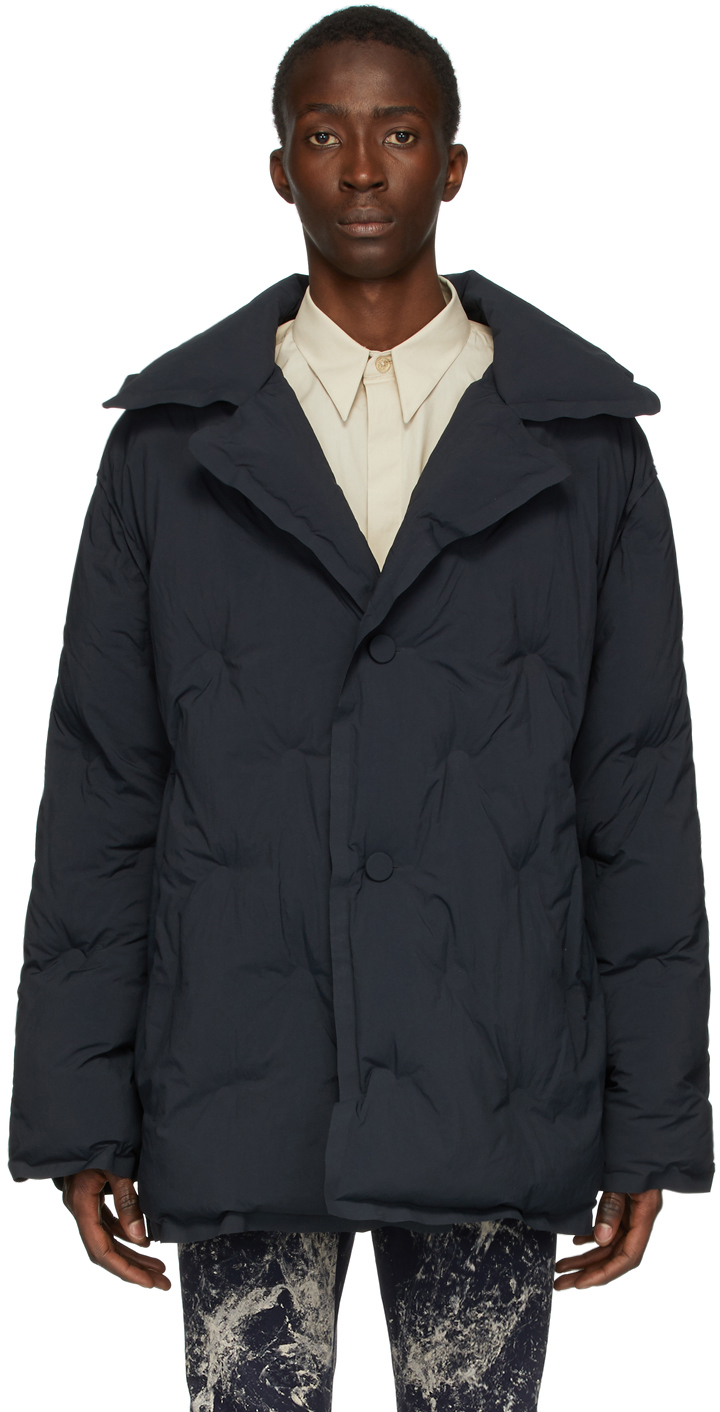 Maison Margiela Single-breasted Denim Coat in Nero Mens Clothing Coats Short coats Save 14% for Men Black 
