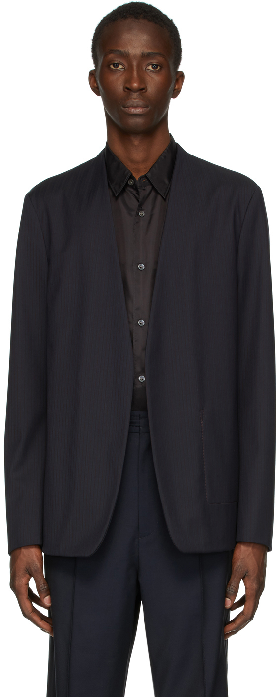 Maison Margiela: Navy Wool Blazer | SSENSE UK