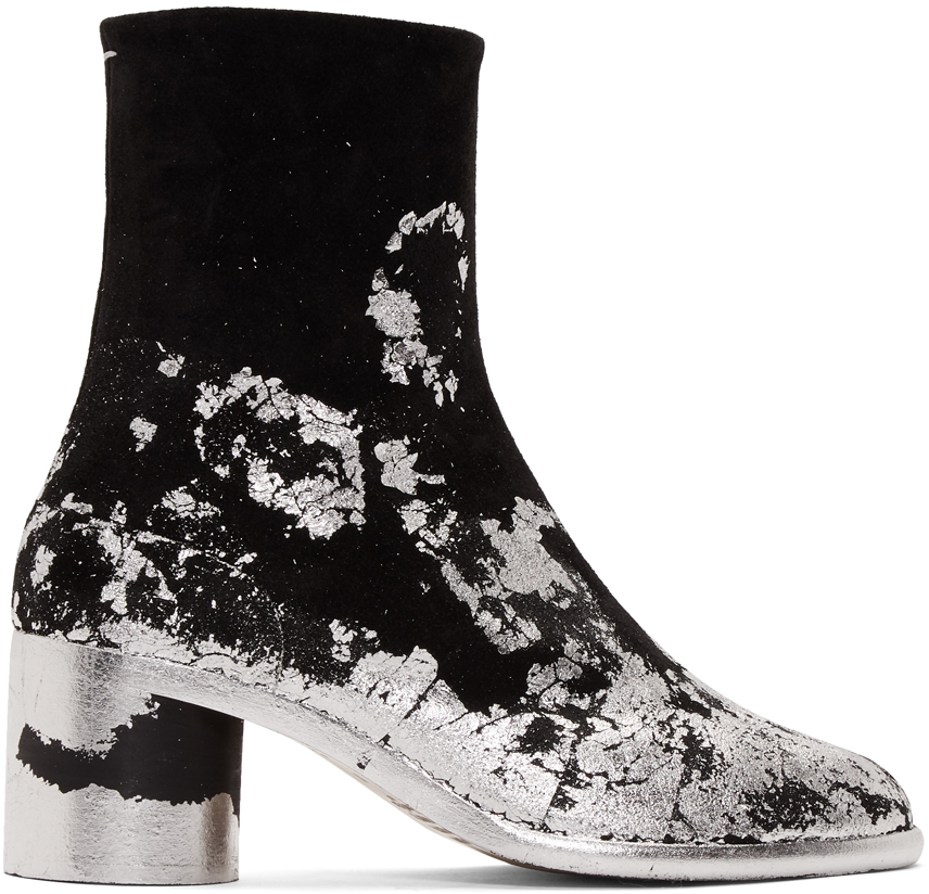 margiela silver tabi boots