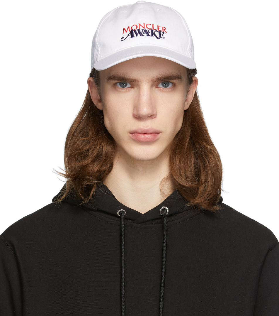 Moncler Genius: 2 Moncler 1952 White Awake NY Edition Logo Cap | SSENSE