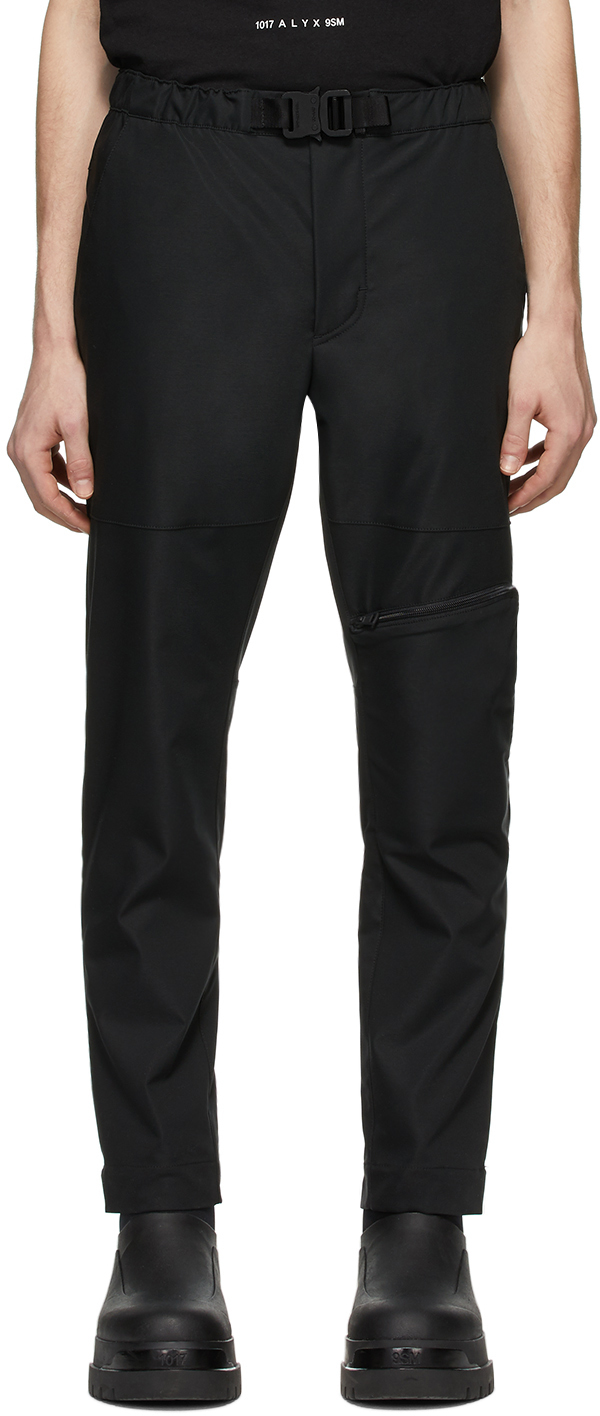 Moncler Genius: 6 Moncler 1017 Alyx 9SM Black Sport Trousers | SSENSE