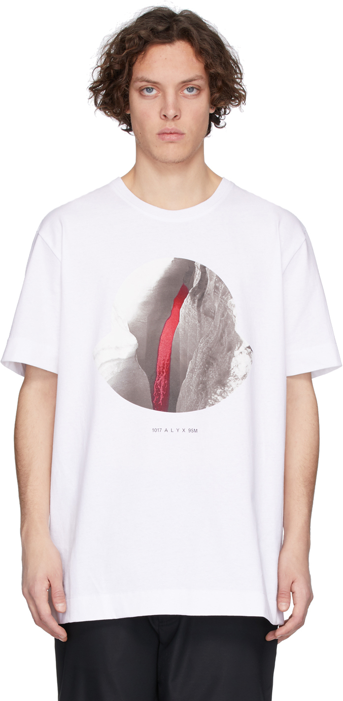 6 Moncler 1017 ALYX 9SM White Graphic T-Shirt