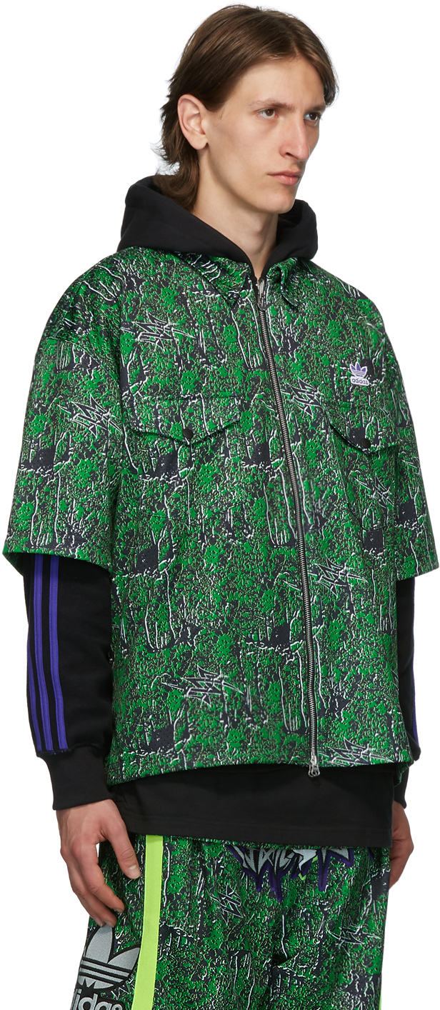 black and green adidas shirt