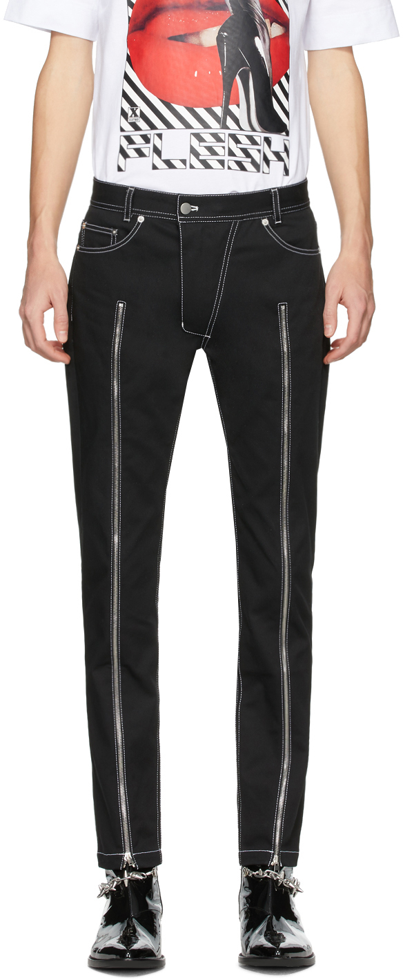 Nomenklatura Studio: Black Zipper Jeans | SSENSE Canada