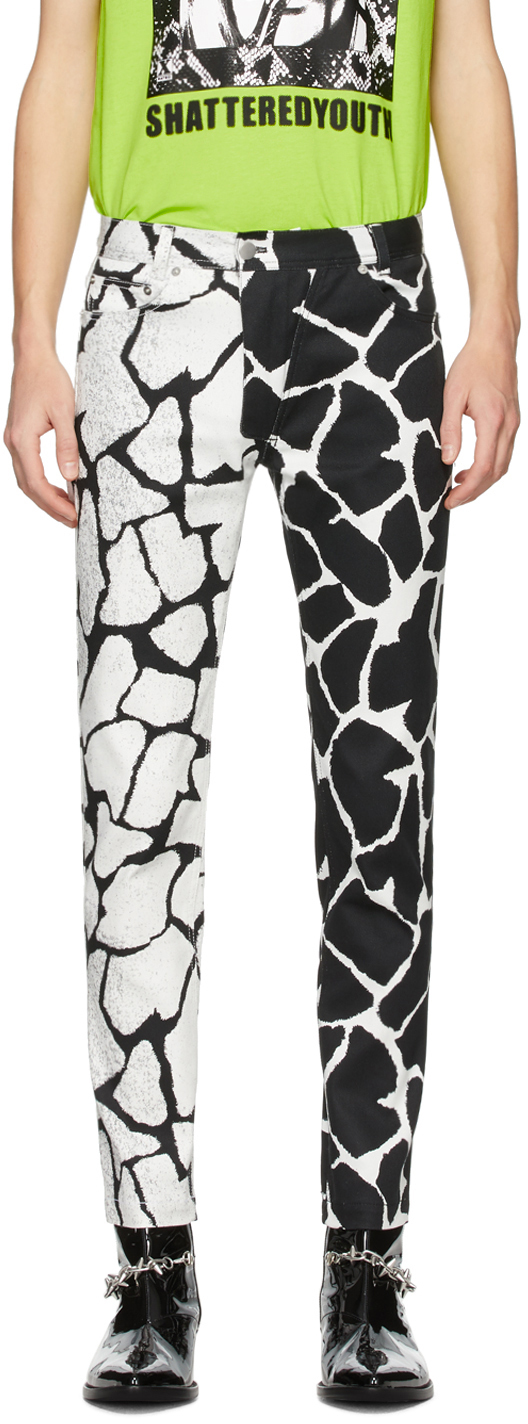 Nomenklatura Studio Black & White Half & Half Jeans SSENSE UK