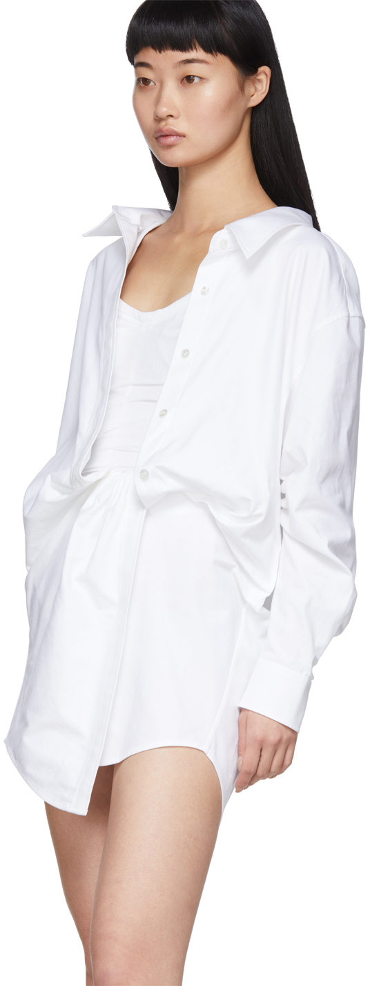 alexander wang white shirt dress