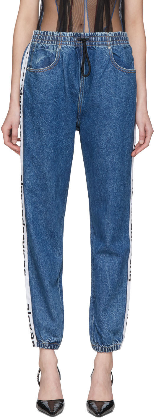 alexander wang denim joggers