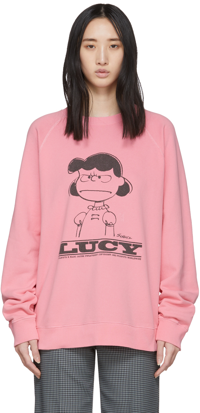 Marc Jacobs: Pink Peanuts Edition Lucy Sweatshirt | SSENSE