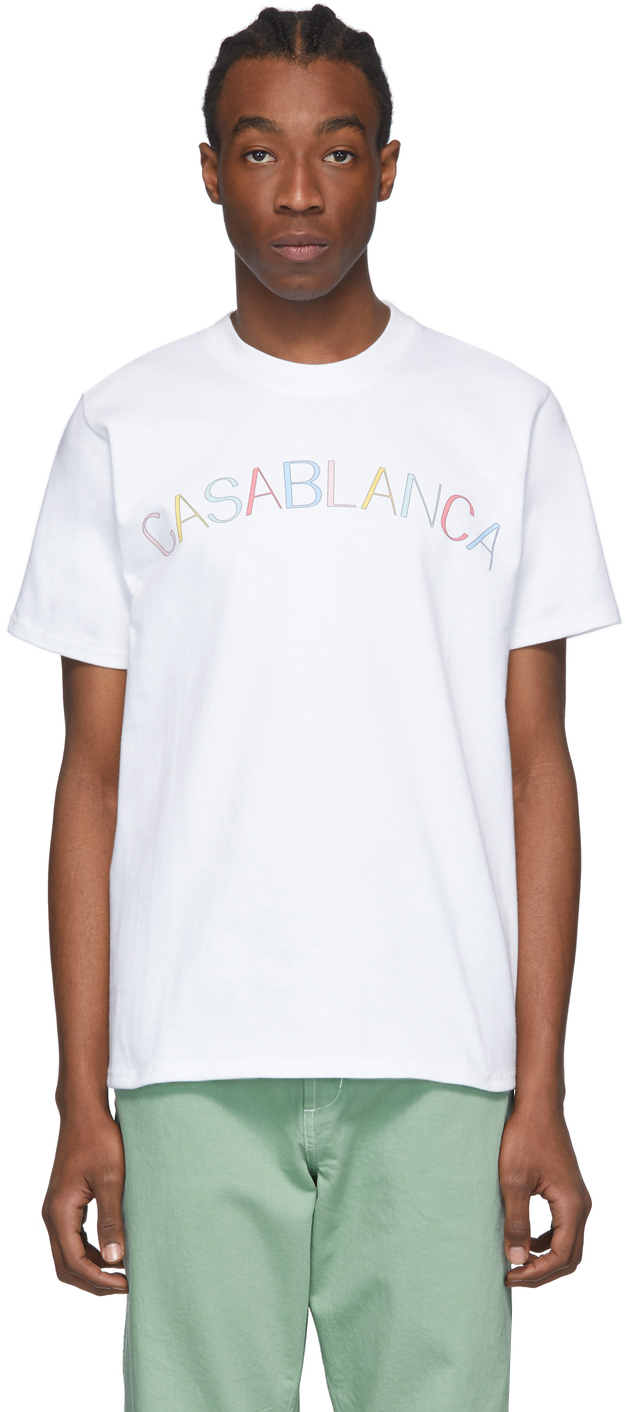 Casablanca: White Casa Arch T-Shirt | SSENSE